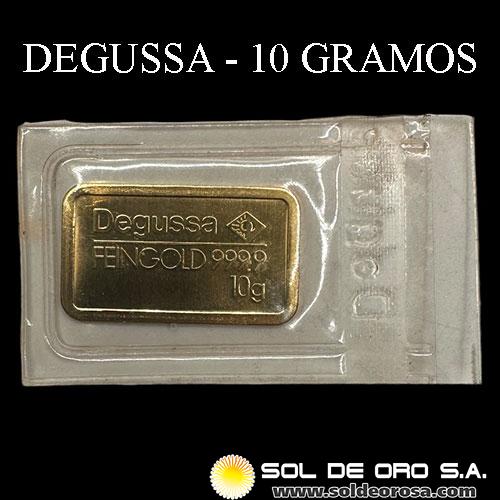 DEGUSSA - 10 GRAMOS - FEINGOLD - BARRA DE ORO 999