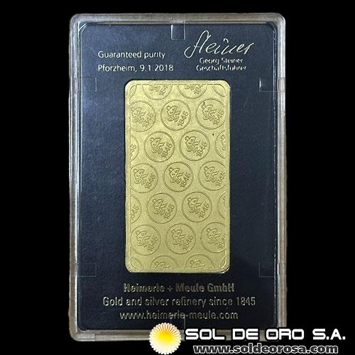 HEIMERLE - MEULE - 100 GRAMOS - BARRA DE ORO 24K
