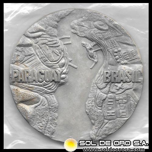 NUMIS - MEDALLAS DEL PARAGUAY - ITAIPU BINACIONAL - DESVIO RIO PARANA - 20 DE OCTUBRE DE 1978 - MEDALLA DE PLATA