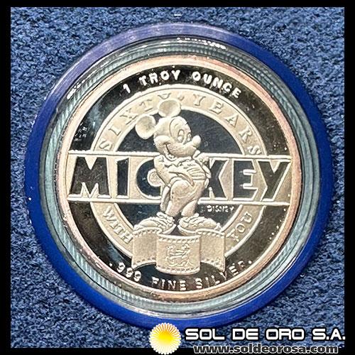 EEUU - MICKEY - 60 YEARS WITH YOU (1928-1988) - 1 OUNCE - LIMITED EDITION - MEDALLA DE PLATA 999
