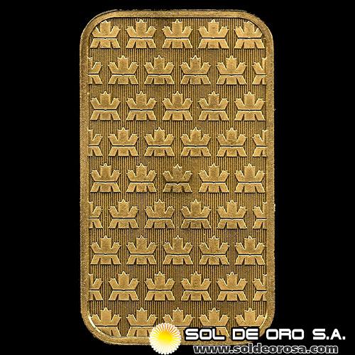 ROYAL CANADIAN MINT - 1 OUNCE - BARRA DE ORO 24K