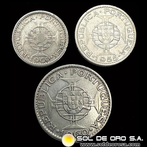 NA4 - PORTUGAL - 5, 10 Y 20 ESCUDOS - MOZAMBIQUE - MONEDAS DE PLATA