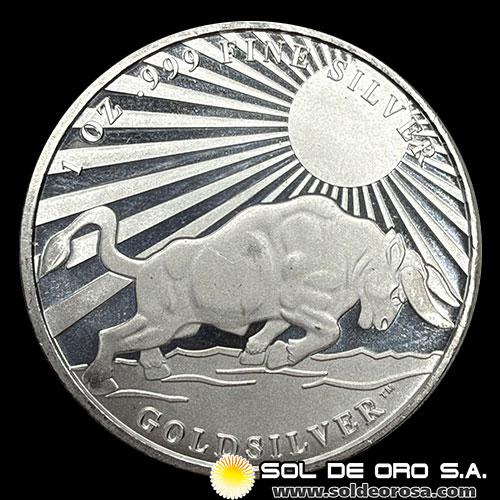 GOLDSILVER - BULL - TUBO DE 20 ONZAS DE PLATA PURA
