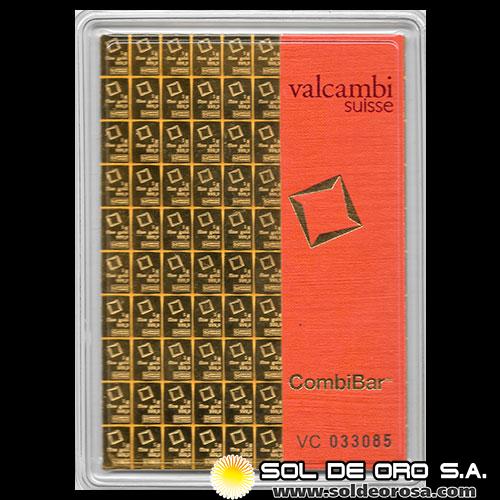 VALCAMBI SUISSE - 100 GRAMOS - COMBIBAR DE ORO 24K
