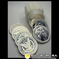 ESTADOS UNIDOS DE AMERICA - LIBERTY HEAD - SILVER BULLION ROUND - TUBO DE 10 ONZAS DE PLATA PURA