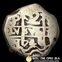 NA1 - BOLIVIA - 2 REALES, 1740/1746 - FELIPE V - MACUQUINA DE PLATA
