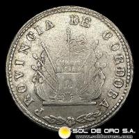 NA1 - ARGENTINA - PROVINCIA DE CORDOBA - 4 REALES, 1850 - CONFEDERADA - MONEDA DE PLATA
