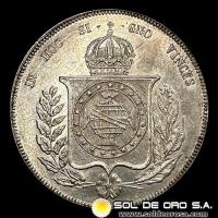 	NA2 - BRASIL - 1.000 REIS - 1861 - PEDRO II - MONEDA DE PLATA