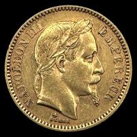 FRANCIA - EMPIRE FRANCAIS - NAPOLEON III - 20 FRANCOS, 1869 - MONEDA DE ORO