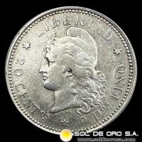 NA1 - ARGENTINA - 10 CENTAVOS, 1882 - MONEDA DE PLATA