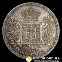 NA4 - PORTUGAL - 500 REIS, 1896 - CARLOS I - MONEDA DE PLATA