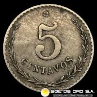 NUMIS - MONEDAS DEL PARAGUAY - 5 CENTAVOS, 1903 - MONEDA DE COBRE Y NIQUEL 