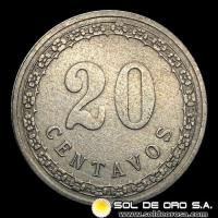 NUMIS - MONEDAS DEL PARAGUAY - 20 CENTAVOS, 1908 - MONEDA DE COBRE Y NIQUEL