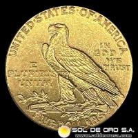 ESTADOS UNIDOS DE AMERICA - 5 DOLLARS, 1915 - INDIAN HEAD - MONEDA DE ORO