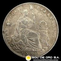NA4 - REPUBLICA PERUANA - 1 SOL, 1924 - MONEDA DE PLATA