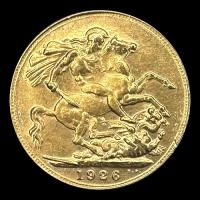 INGLATERRA - SOVEREIGN (GEORGE V), LIBRA INGLESA, 1926 - MONEDA DE ORO