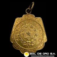 NUMIS - REPUBLICA DEL PARAGUAY - CORREOS Y TELEGRAFOS - HONOR AL MERITO - 31 DE DICIEMBRE DE 1937 - MEDALLA DE ORO 14K