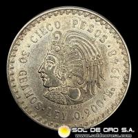 NA4 - MEXICO - 5 PESOS, 1948 - CUAUHTEMOC - MONEDA DE PLATA