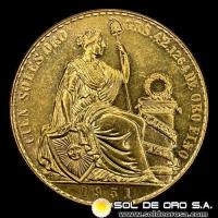 REPUBLICA PERUANA - CIEN SOLES DE ORO, 1951 - MONEDA DE ORO