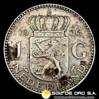 NA2 - HOLANDA - 1 GULDEN, 1956 - MONEDA DE PLATA