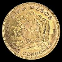 REPUBLICA DE CHILE - 100 PESOS - 1959 - MONEDA DE ORO