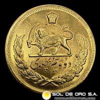 IRAN - 2 1/2 PAHLAVI, 1960 - MOHAMMAD REZA PAHLAVI - MONEDA DE ORO