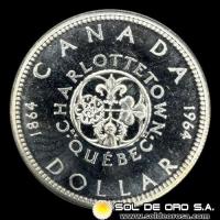 NA2 - CANADA - 1 DOLLAR, 1964 - MONEDA DE PLATA