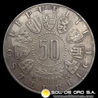 NA1 - AUSTRIA - 50 SCHILLING, 1964 - WINTER OLYMPICS - MONEDA DE PLATA