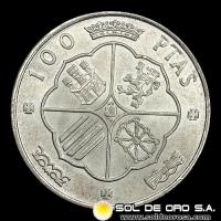 NA2 - ESPAÑA - 100 PESETAS, 1966 - FRANCISCO FRANCO - MONEDA DE PLATA
