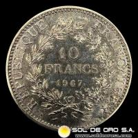 NA3 - FRANCIA - 10 FRANCS, 1967 - MONEDA DE PLATA