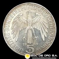 NA1 - ALEMANIA - 5 MARK - 1969 - Subject: Gerhard Mercator - MONEDA DE PLATA