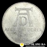 	NA1 - ALEMANIA - 5 MARK - 1971 - Subject: 500th anniversary of birth of Albrecht Durer - MONEDA DE PLATA