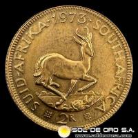 SUDAFRICA - 2 RAND, 1973 - MONEDA DE ORO