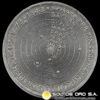 NA1 - ALEMANIA - 5 MARK - 1973 - Subject: 500th Anniversary - Birth of Nicholas Copernicus - MONEDA DE PLATA