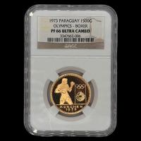 STAL - PARAGUAY - PM 99 - 1.500 GUARANIES, 1973 - Motivo: OLIMPIADAS MUNCHEN 1972 / BOXEO - BOX - MONEDAS CONMEMORATIVAS DE ORO