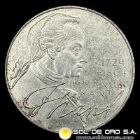 	NA1 - ALEMANIA - 5 MARK - 1974 - Subject: 250th Anniversary - Birth of Immanuel Kent - MONEDA DE PLATA