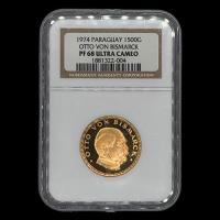 STAL - PARAGUAY - PM 153 - 1.500 GUARANIES, 1974 - Motivo: OTTO VON BISMARCK - MONEDAS CONMEMORATIVAS DE ORO 