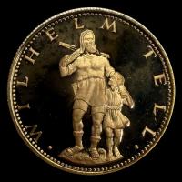 STAL - PARAGUAY - PM 156 - 1.500 GUARANIES, 1974 - Motivo: WILHELM TELL - MONEDAS CONMEMORATIVAS DE ORO