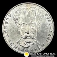 NA1 - ALEMANIA - 5 MARK - 1975 - Subject: Centenary - Birth of Albert Schweitzer - MONEDA DE PLATA