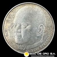 	NA1 - ALEMANIA - 5 MARK - 1978 - Subject: 100th Anniversary - Birth of Gustav Stresemann - MONEDA DE PLATA