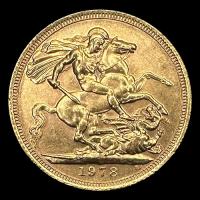 INGLATERRA - SOVEREIGN, LIBRA INGLESA, 1978 (ELIZABETH II - CORONADA) - MONEDA DE ORO