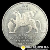 	NA1 - ALEMANIA - 5 MARK - 1979 - Subject: 150th Anniversary - German Archaeological Institute - MONEDA DE PLATA