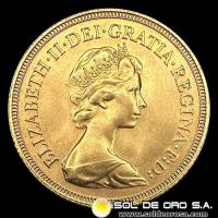 INGLATERRA - SOVEREIGN, LIBRA INGLESA (ELIZABETH II - CORONADA), 1981 - MONEDA DE ORO