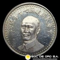 NA4 - TAIWAN - THE 70th ANNIVERSARY OF REPUBLIC - 1981 - MEDALLA DE PLATA