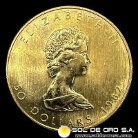 CANADA - 50 DOLLARS, 1982 - ELIZABETH II - MONEDA DE ORO