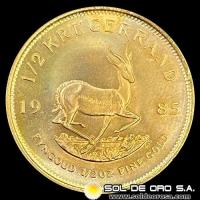 SUDAFRICA - 1/2 oz., KRUGERRAND - 1985 - MONEDA DE ORO