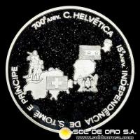 SANTO TOME Y PRINCIPE - 1000 DOBRAS, 1990 - 1 OUNCE - MONEDA DE PLATA