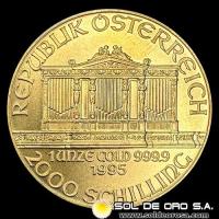 AUSTRIA - REPUBLIK OSTERREICH - 2.000 SCHILLING, 1995 - MONEDA DE ORO