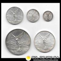MEXICO - LIBERTY - SERIE DE ONZAS EN FRACCIONES