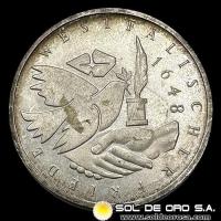 NA1 - ALEMANIA - 10 MARK - 1998.J - Subject: 350th Anniversary end of 30 Years War - Peace of Westphalia - MONEDA DE PLATA